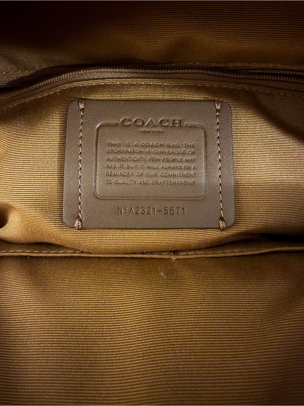 Coach Two-Tone Signature Mini Backpack in Brown & Cream - Picture 3 of 6